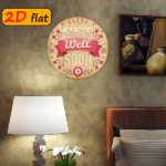 CIFbuy 1pc Get Well Soon Gift, " Round Aluminum" Aluminum Wall Plaque, Plaque, Pink & Beige Floral & Hearts Design TikTok, Temu Self-pickup Logisiics - Image 5