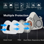 2 Pack Reusable Half Face Shield Respirator Mask for Painting Welding Sanding Facepiece(US Logistics only For USPS.TK/TMEU only For self-pickup) - Image 9