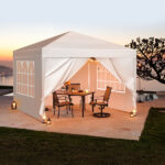 3 x 3m Two Doors & Two Windows Practical Waterproof Right-Angle Folding Tent White - Image 22