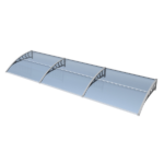 Awning for Door Entrance Window, 38x120 Inch Window Canopy Exterior, UV Rain Snow Protection for House Porch Patio Deck, Gray Bracket & Gray Blue Board - Image 3