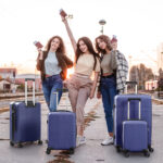 Non-TSA customs lock 4-in-1 PP trolley case, 16in, 20in, 24in, 28in PP, navy blue - Image 2
