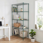 5-Layer Adjustable Display Rack Iron Household Shelf with Adjustable Feet 29.13*13.39*59.06in Forest Green - Image 10