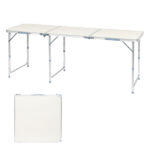 180 x 60 x 70cm Aluminum Alloy Folding Table White - Image 34