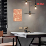 CIFbuy 1PC Vintage Please Put The Package In The Box Metal Sign 12x8 Inch Retro Waterproof Rustproof Iron Wall Art For Home Kitchen Dec TikTok, TikTok, Self-pickup Logiopics - Image 4