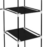67" Portable Closet Organizer Wardrobe Storage Organizer with 10 Shelves Quick and Easy to Assemble Extra Space Black - Image 11