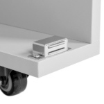 White MDF Folding Nail Desk with 2 Drawers, Cabinet Door & Storage Shelf - Image 11
