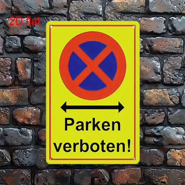 db2bce14-1877-4387-8793-64c6c63260fe-1.webp CIFbuy No Parking Metal Warning Sign Parking Verboten Yard Garage Restaurant Bar Cafe Wall Decor (TikTok, temu pick-up service) - Image 1