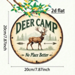 CIFbuy Rustic Deer Metal Wall Art, Vintage Aluminum Majestic Stag Sign With Pine Tree Decor For Cabin Home Garage Lodge, 7.87x7.87 Inch TikTok, TikTok, Self-pickup Logiopics - Image 3