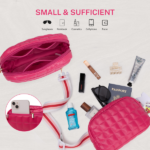 Puffer Bag Quilted Belt Bag Small Puffy Fanny Pack for Woman Running Traveling Hiking Workout Sports with Adjustable Strap-Rose - Image 4