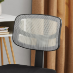 Armless Height-Adjustable Low-Back Task Chair with Plush Padded Seat, White Mesh (Shipment from Walmart) - Image 5