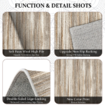 Three-piece kitchen rug set, non-slip and washable, abstract pattern kitchen hallway rug, soft and comfortable, suitable for sinks, floors, entrances, hallways and bathrooms. - Image 6