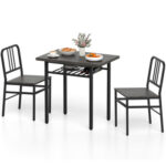 Set of 2 Dining Chair Set (Grey&Walnut), Teddy Velvet Upholstery & Plush Padded Design - Image 19