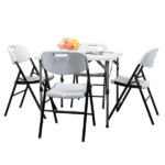 4pcs 47*54*84cm Garden Plastic Folding Chair White - Image 17