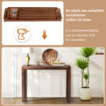 46 inch Pinewood Entryway Table, Console Table Entrance Table, Narrow Sofa Table for Living Room Entryway Hallway, Walnut - Image 3