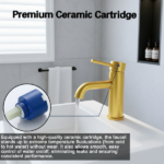 Single Handle Bathroom Faucet Lavatory Faucet Stainless Steel Single Hole-T10, Brushed Gold[Unable ship on weekends, TK/TEMU only for pickup, only TX10643 warehouse supports GOFO] - Image 6