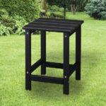 36*36*47cm Single Layer Square HDPE Side Table Black - Image 22