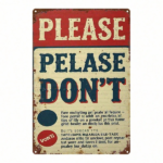 CIFbuy Vintage Warning Sign 2D Flat Single Piece Iron Metal Wall Plaque 8X12 Inch Durable English Text Print Decorative Art Ornament Fo TikTok, TikTok, t Fo Self-pickup Logiopics - Image 6
