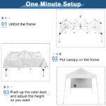 94.5”X94.5”X86.6” pop-up gazebo White - Image 8