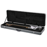 High Grade Electric Bass Guitar ABS Molded Hard Case Grayish Blue - Image 3