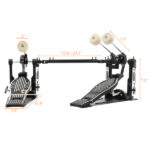 Wool Felt Hammer Double Drum Pedal Professional Double Bass Drum Pedal Black - Image 6