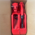 20L US Standard Cold-rolled Plate Petrol Diesel Can Gasoline Bucket with Oil Pipe Red 2 Pairs of Gloves - Image 8
