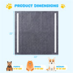 150 Pack Charcoal Dog Pee Pads 24"x24", 6-Layer Ultra Absorbent Pet Training Pads with Odor Control - Image 5