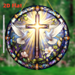 CIFbuy Colorful Acrylic Sun Catcher Window Decor Elegant Cross Hanging for Home Porch Easter Holiday Gift(TikTok, temu pick-up service) - Image 5