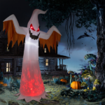 Replace 50904039 12ft 4pcs LED Lights Giant Scary Ghost Flames and Flashing Red Eyes Inflatable Halloween Decoration - Image 13