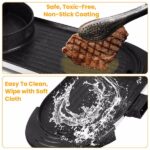 Dual-Electric 2 in 1 Hot Pot & Grill Combo, 2200W Rapid-Heat Indoor , 3.7 QT Non-Stick Hotpot Separate Temp Control , Apartment-Friendly Party Cooker - Image 4