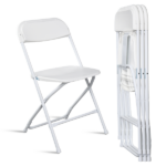 4pcs Injection Molding Classic Garden Plastic Folding Chair White - Image 12