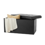 30" Collapsible Storage Ottoman, Black (Shipment from Walmart) - Image 4