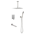 Shower system combo with hand shower, 16 inch shower head and tub spout