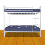 Same Code 38354706 Iron Bed Bunk Bed with Ladder for Kids Twin Size White - Image 15
