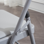 Same Code 31709558 6pcs Elegant Foldable Iron & PVC Chairs for Convention & Exhibition Gray - Image 49