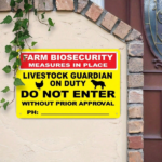 CIFbuy 1pc Vale Farm Biosecurity Livestock Guardian Metal Sign, Caution Danger Safety Warning Notice, Safety Warning Notice, Unframed 8x12In 20x30Cm LiikTok, LiikTok, ng Notice Self- Sckup LogiopCm