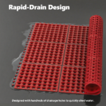 1PC Red Rubber Anti-Fatigue Kitchen Mat, 90x90x1.2cm, Thick Non-Slip Floor Mat - Image 6