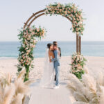 7FT Wooden Garden Arbor, Wedding Arch Backdrop Stand for Ceremony Party, Garden Pergola with Trellis for Climbing Plants, Dark Brown - Image 14