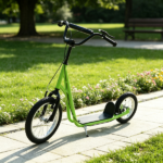 Green Teens Kids Ride-On Scooter: Height Adjustable Handlebar, Dual Brakes, Pneumatic Wheels – Safe Toy for Children 5 and Up - Image 6