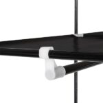 69" Portable Clothes Closet Non-Woven Fabric Wardrobe Double Rod Storage Organizer Black - Image 6