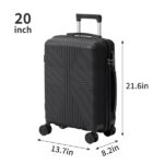 PP Trolley Case 20in Travel Suitcase Black - Image 8