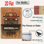 CIFbuy 1pc 2D Flat Red Off-Road Car Metal Sign, 7.87*11.81 Inch Waterproof Vintage Wall Plaque, Wall Plaque, Outdoor Garage Art Decor Off-Road CarikTok, Off-Road CarikTok, que Self-1 ckup Logiopor - Image 3