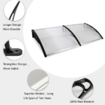 Same Code 99972412 HT-200 x 100 Household Application Door & Window Rain Cover Eaves Black Holder - Image 19
