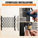 Foldable Security Gate, Expandable Safety Barrier with 360° Swivel Casters Lockable Design, Portable Mobile Rolling Barricade for Garage, Warehouse, Driveway and Pool Areas (51.57" H x 42" W)Non-eBay certified warehouse delivery - Image 5