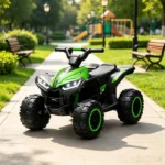 Green 12V Electric Kids ATV – 4 Wheeler Ride On, Dual Motors, High Low Speed, Music & Headlights, 3.7 MPH Top Speed - Image 4