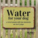 CIFbuy 1pc Funny Dog Drinking Reminder Metal Sign, Rustproof" UV Resistant Iron Wall Art, Durable Unframed 2D Flat Decor With Slogan Sign, RikTok, Sign, RikTok, t Self-pickup Logiopics - Image 5
