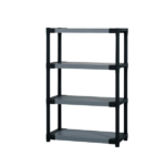 42"Plastic Resin 4-Tier Shelving Unit, 54"H x 16"D 700lbs Total Capacity