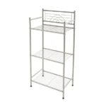3 Shelves Tiered Bathroom Storage Rack in Satin Nickel