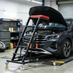 Automotive Topside Creeper (42.5"-64.8"), 400 LBS High Top Engine Creeper with Padded Deck & 4 Swivel Wheels - Image 4