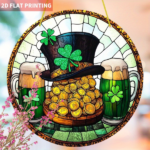 CIFbuy Irish St. Patrick's Day Sun Catcher Garden Home Decor Window Hanging Acrylic Mirror Sheet (TikTok, temu pick-up service) - Image 6