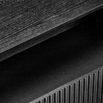 Handleless Grille-Finished 3-Drawer Bedside Table P2 Particleboard + MDF & Melamine Veneer + Thermoformed Drawer Cabinet 23.62*12.99*22.05in Black - Image 7